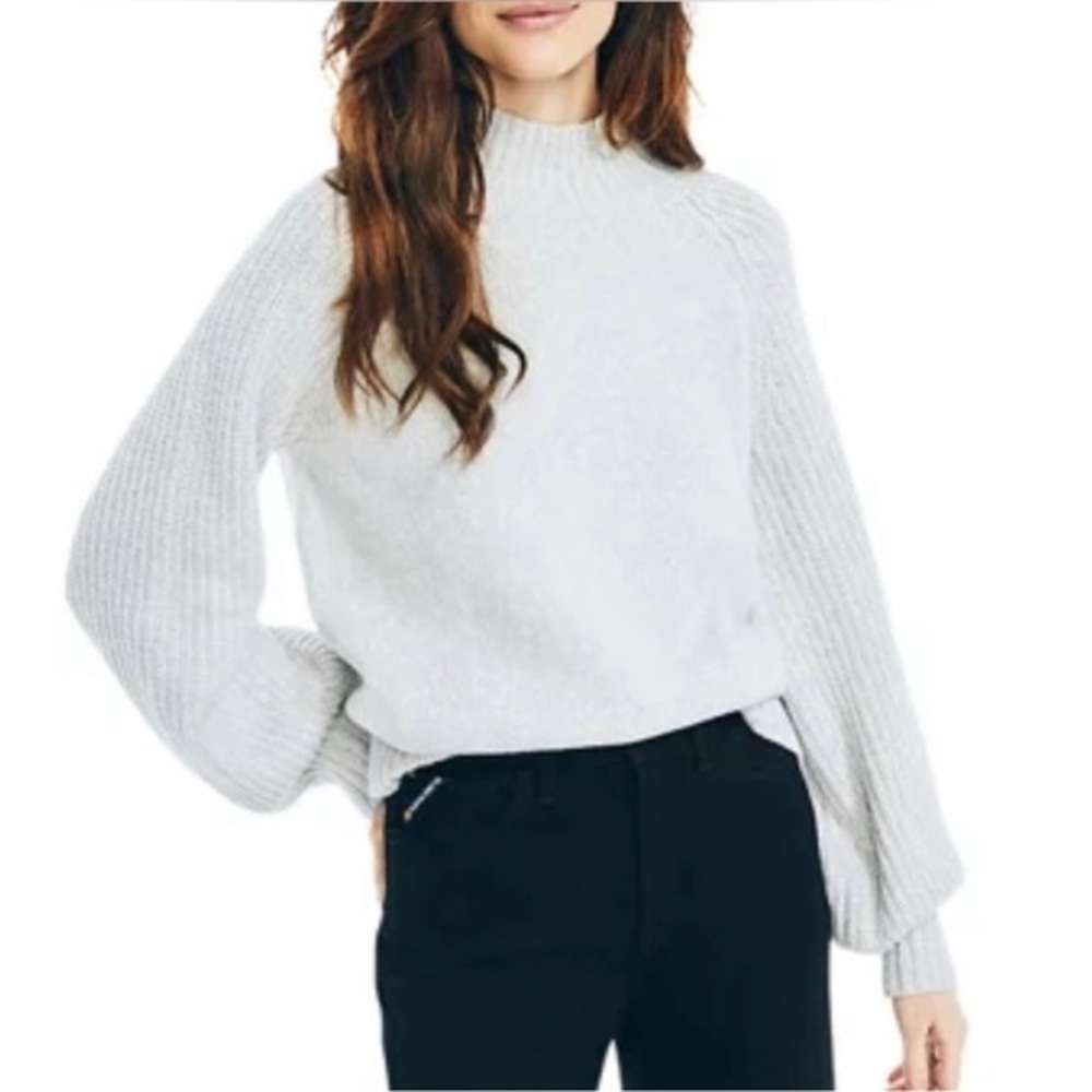 Nautica Mock Neck Sweater w/ Bell Sleeves